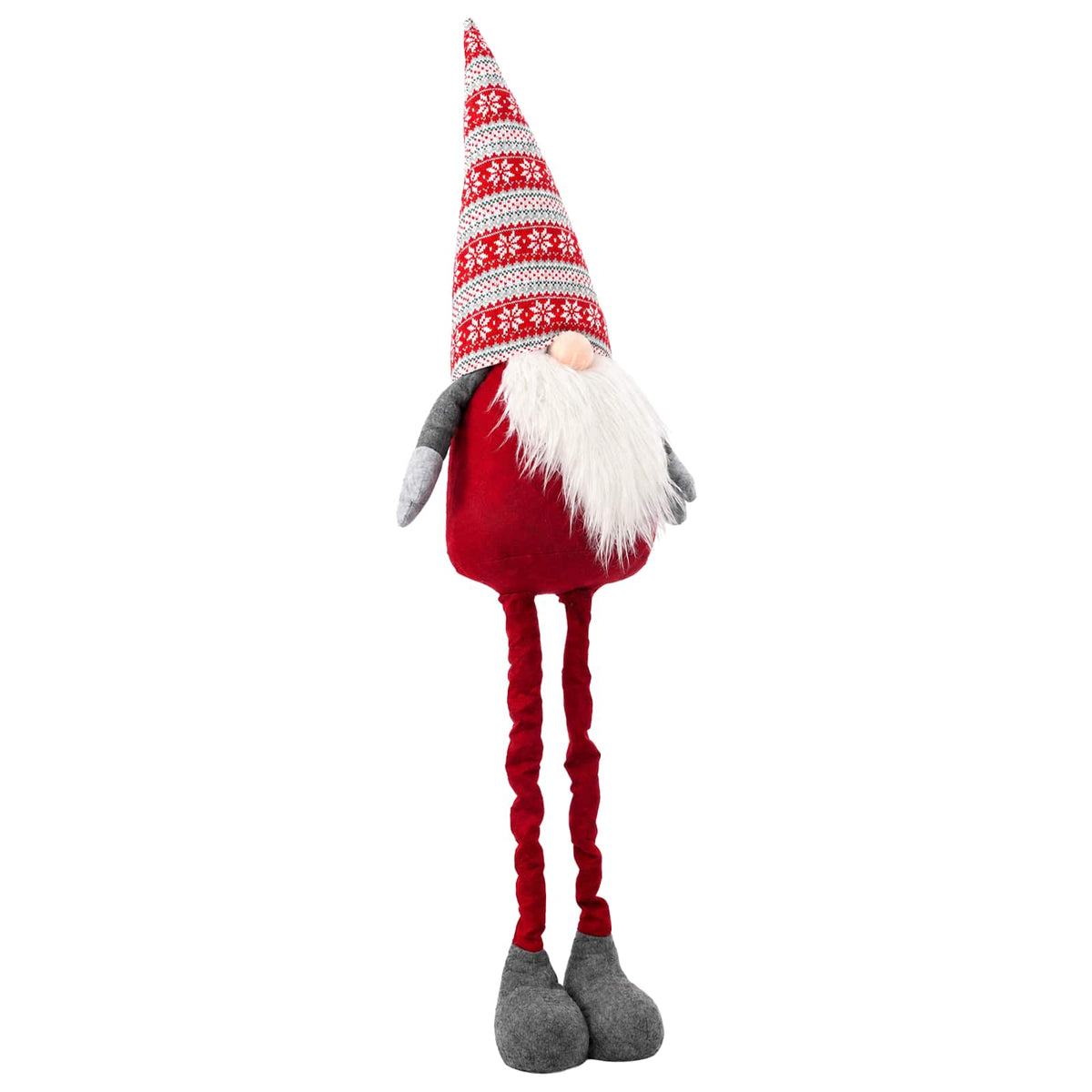 Julnisse med teleskopben Röd 130 cm Polyester