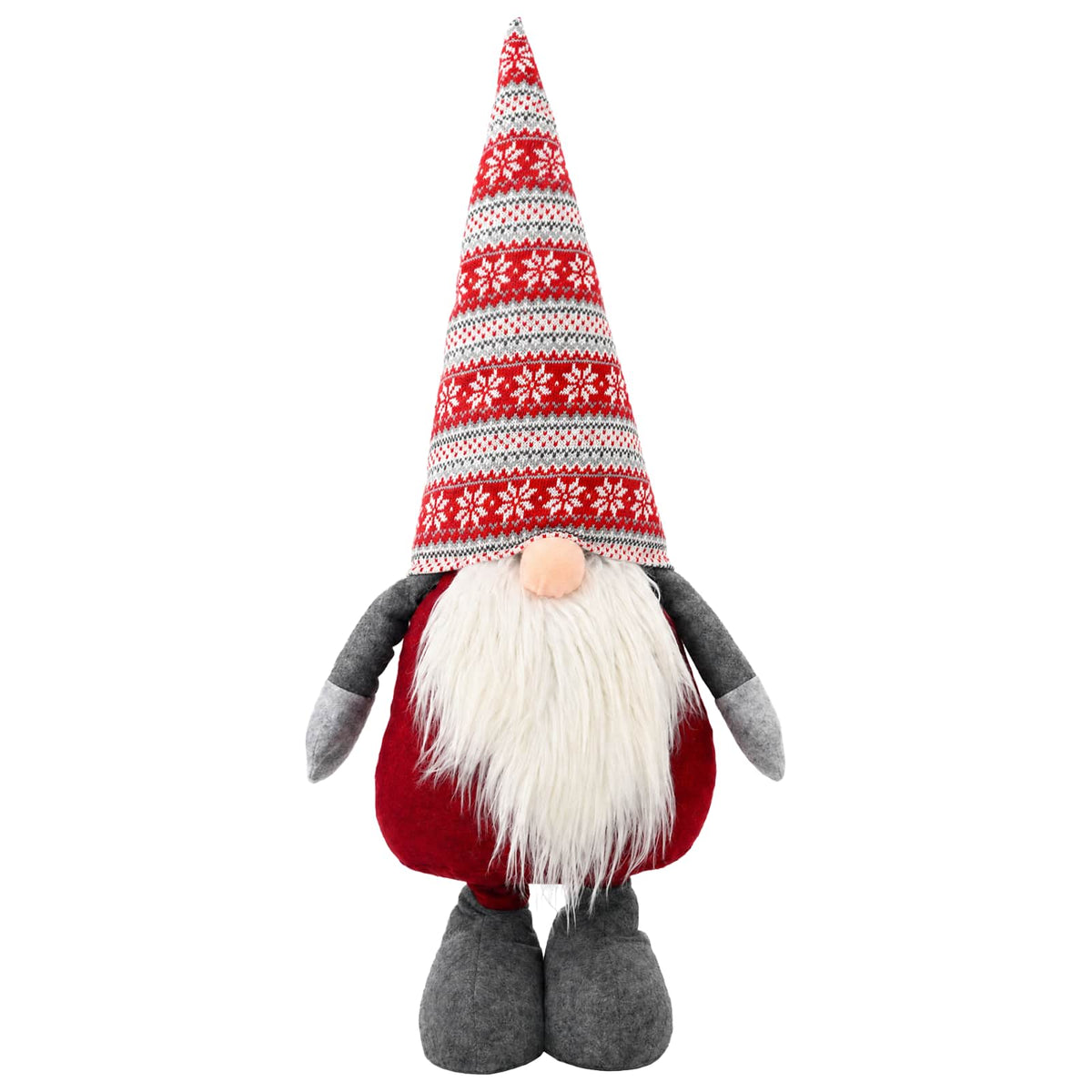 Julnisse med teleskopben Röd 130 cm Polyester