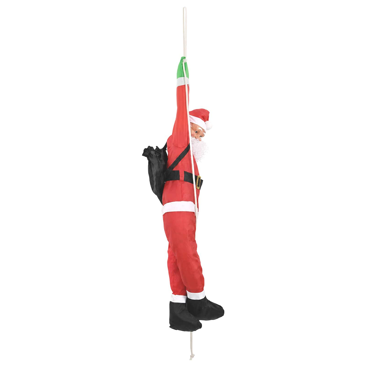 Jultomte på rep Röd 30 x 15 x 130 cm Polyester