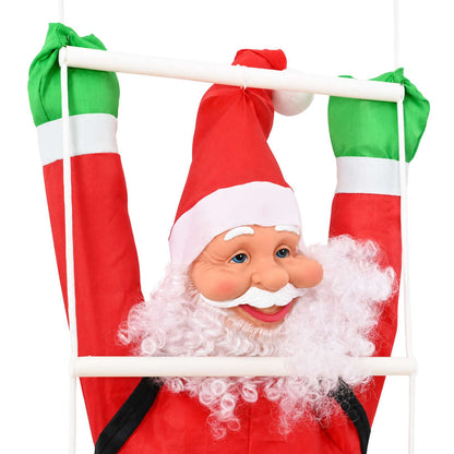 Hängande jultomte på stege Röd 30 x 15 x 170 cm Polyester