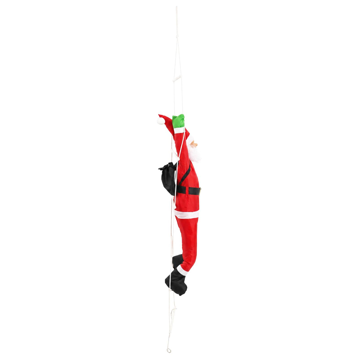 Hängande jultomte på stege Röd 30 x 15 x 170 cm Polyester