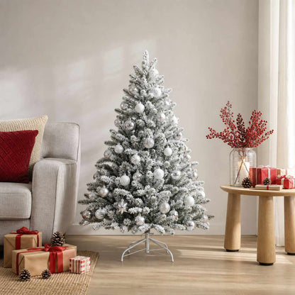 Julbollset 88 st silver och vit Ø 6 cm Plast