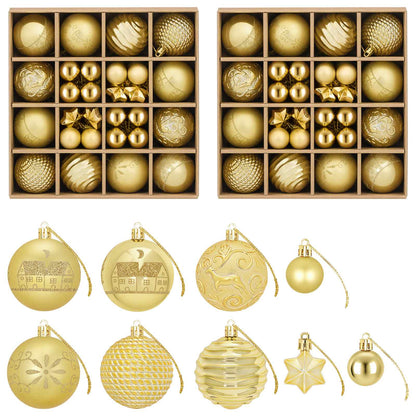 Julbollset 88 st Guld Ø 6 cm Plast