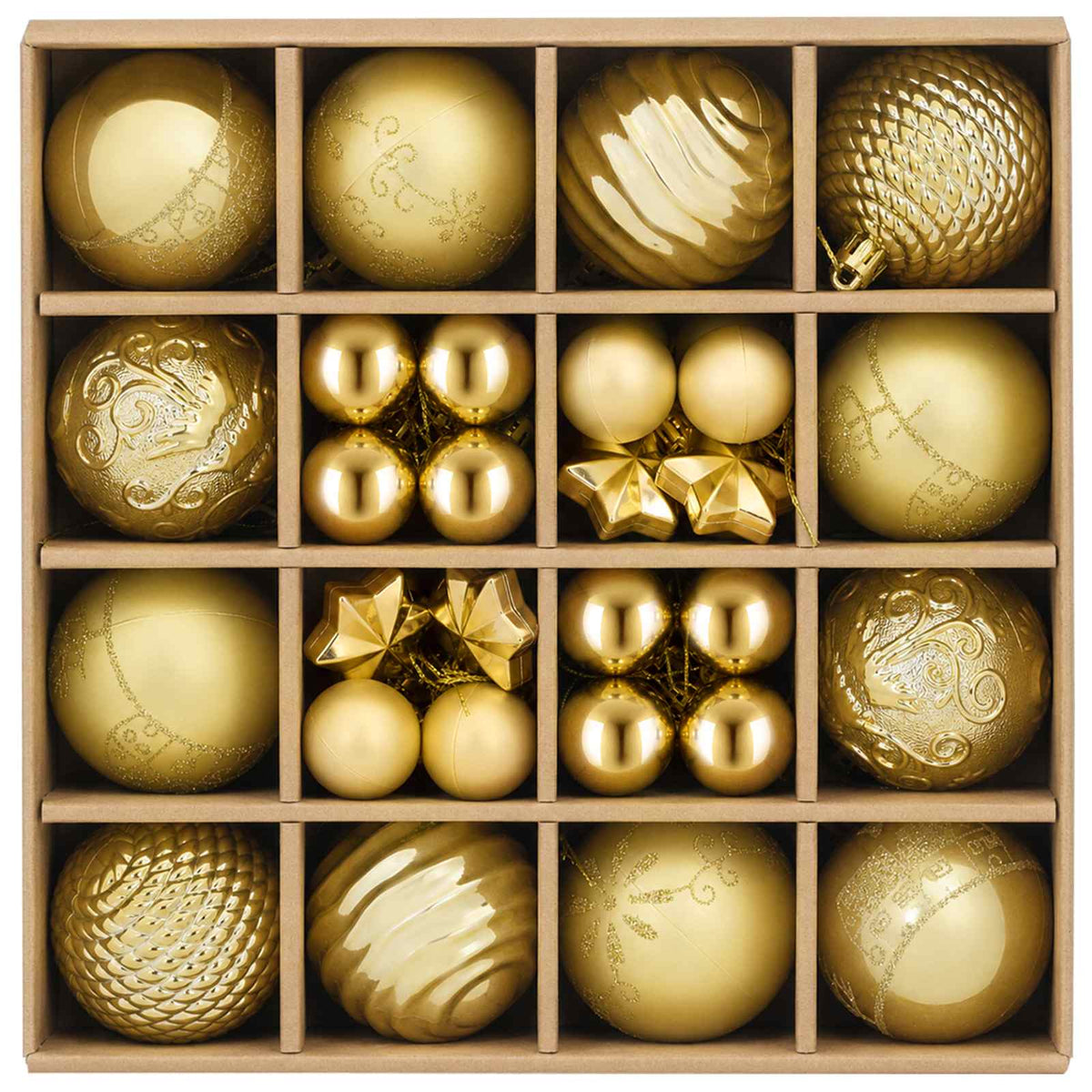 Julbollset 88 st Guld Ø 6 cm Plast