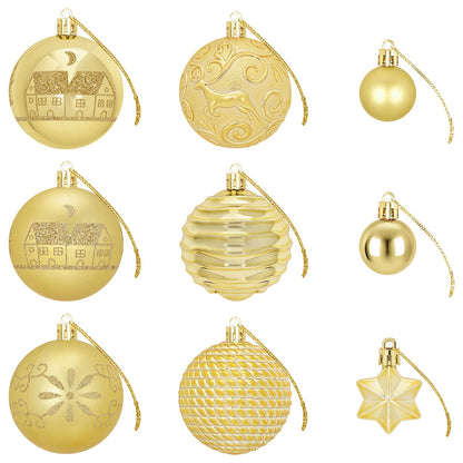 Julbollset 88 st Guld Ø 6 cm Plast