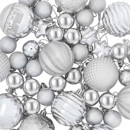 Julbollset 88 st Silver Ø 6 cm Plast