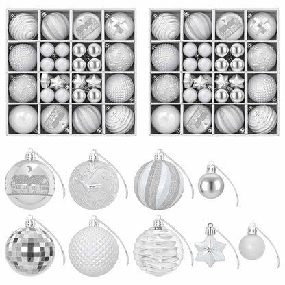 Julbollset 88 st Silver Ø 6 cm Plast