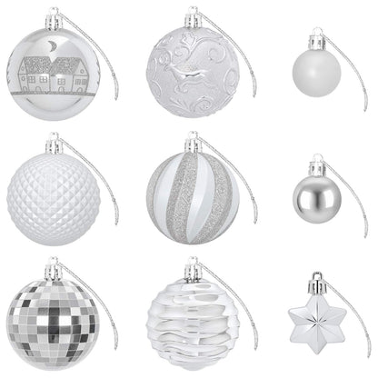 Julbollset 88 st Silver Ø 6 cm Plast