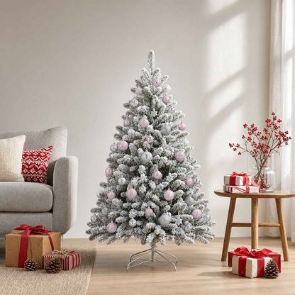 Julbollset 88 st rosa och silver Ø 6 cm Plast