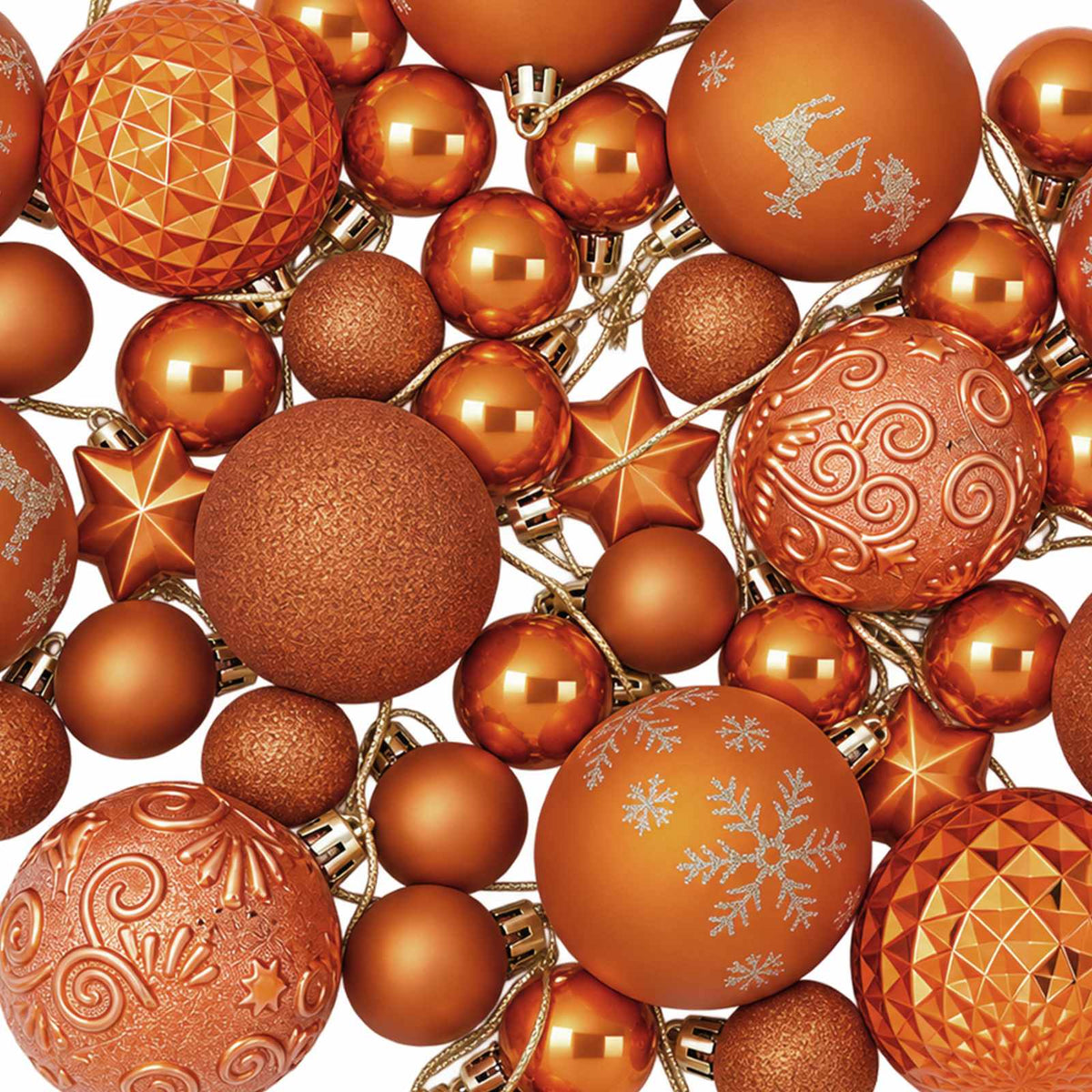 Julbollset 88 st Brons Ø 6 cm Plast