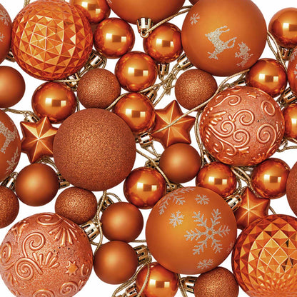 Julbollset 88 st Brons Ø 6 cm Plast