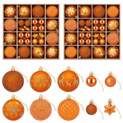Julbollset 88 st Brons Ø 6 cm Plast