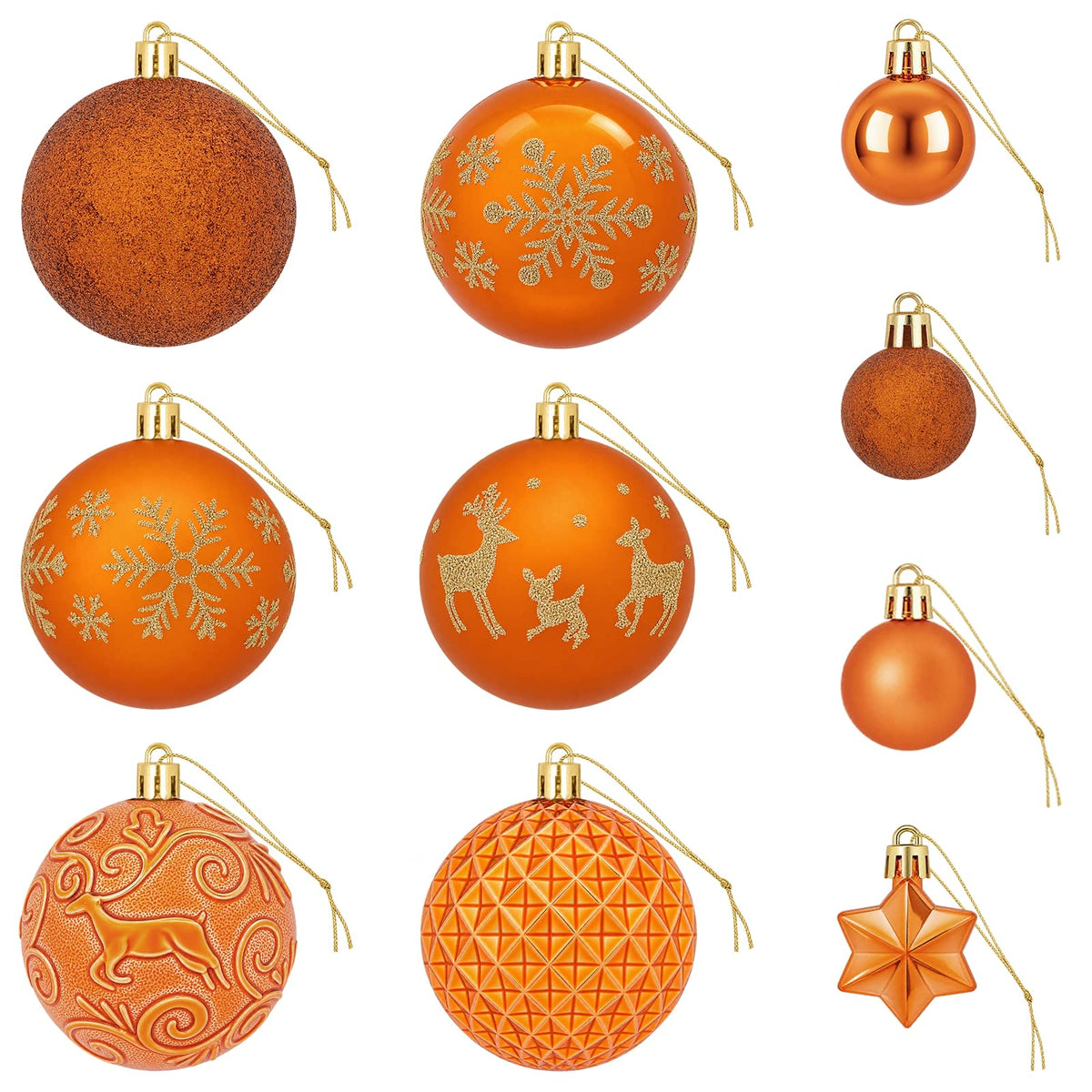 Julbollset 88 st Brons Ø 6 cm Plast