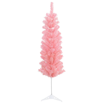 Konstgjort smalt julträd 120 cm 150 LED-lampor Varmvit