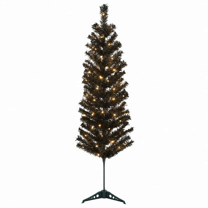 Konstgjort smalt julträd 150 cm 150 LED-lampor Varmvit