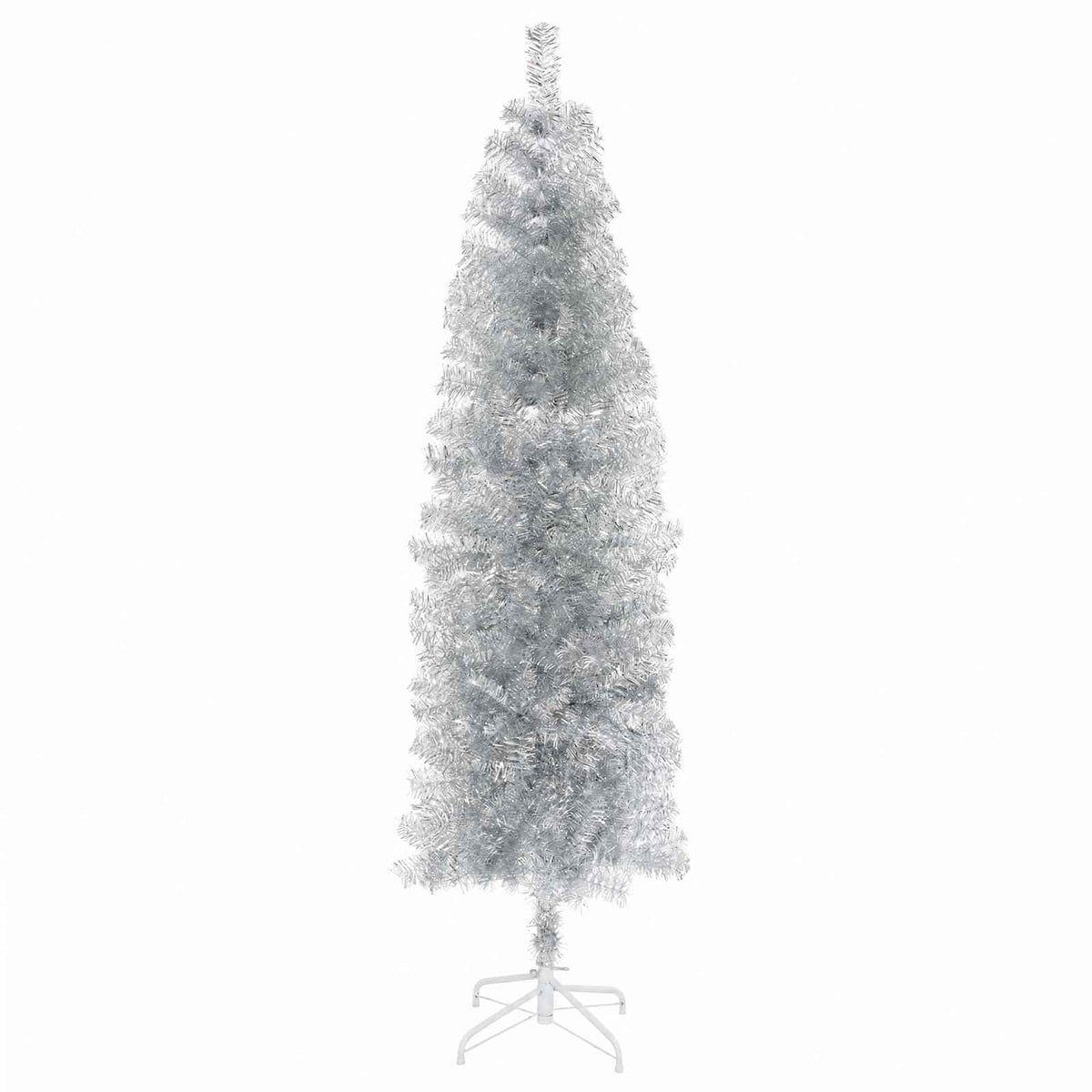 Smal konstgjord julgran med julkulor 180 cm 300 LED-lampor
