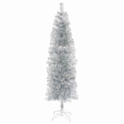 Smal konstgjord julgran med julkulor 180 cm 300 LED-lampor
