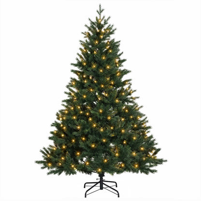 Plast Hingad Julgran 120 cm 150 LED-lampor Varmvit PE & PVC