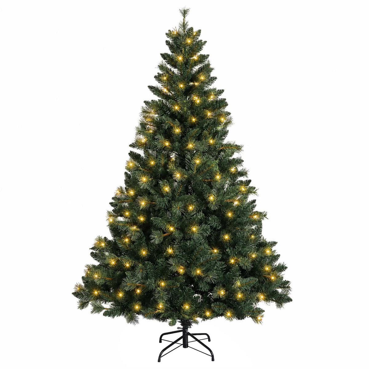 Plast Hingad Julgran 120 cm 150 LED-lampor Varmvit PE & PVC