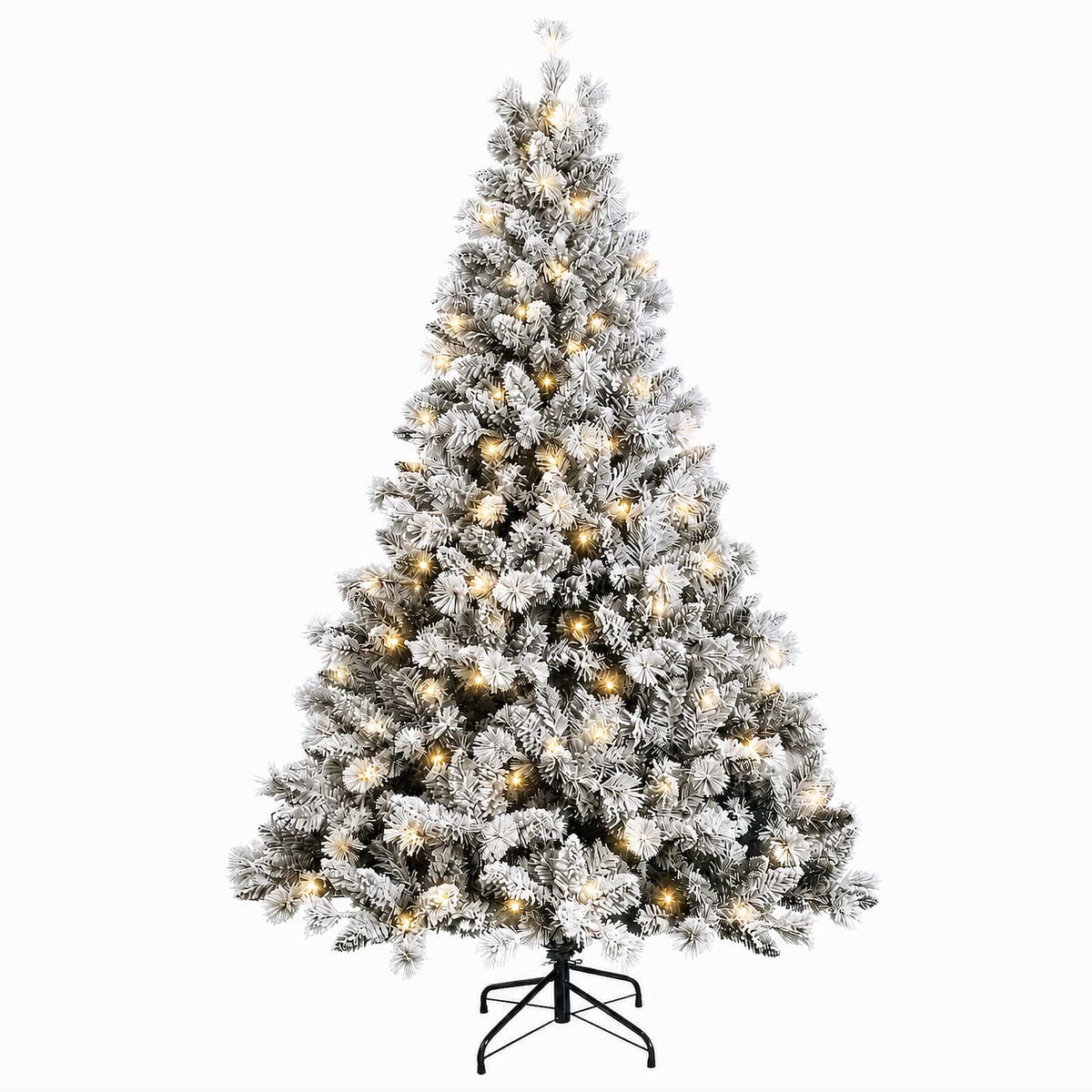 Plast Hingad Julgran 120 cm 150 LED-lampor Varmvit PE & PVC Vit