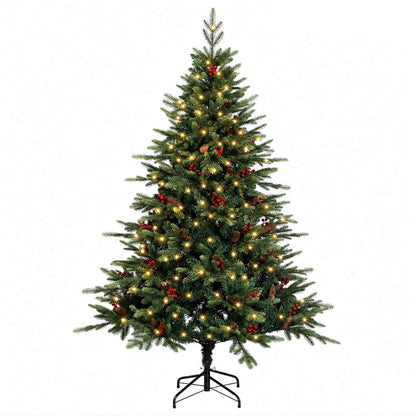 Plast Hingad Julgran 150 cm 150 LED-lampor Varmvit PE & PVC