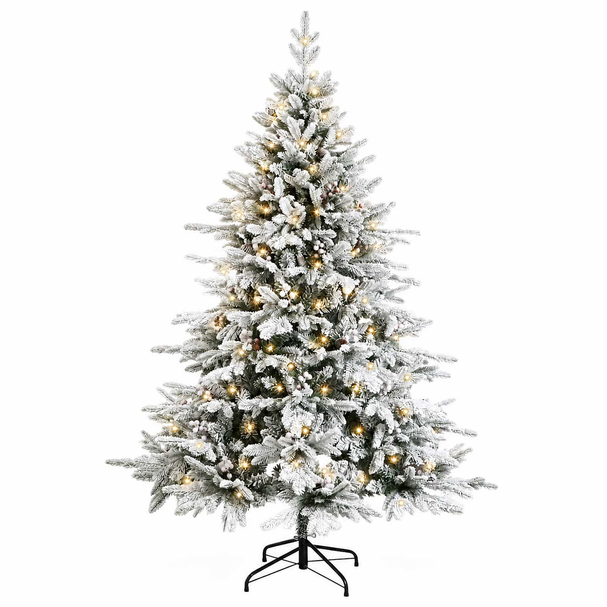 Plast Hingad Julgran 120 cm 150 LED-lampor Varmvit PE & PVC