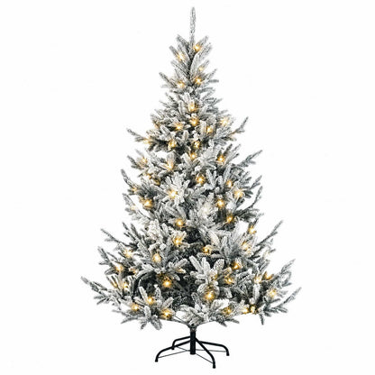 Plast Hingad Julgran 120 cm 150 LED-lampor Varmvit PE & PVC