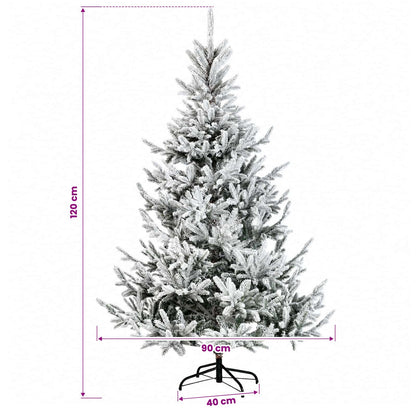 Plast Hingad Julgran 120 cm 150 LED-lampor Varmvit PE & PVC