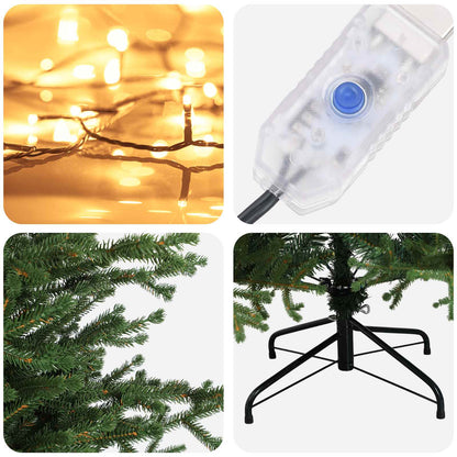 Plast Hingad Julgran 120 cm 150 LED-lampor Varmvit PE & PVC