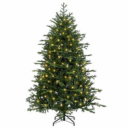Plast Hingad Julgran 120 cm 150 LED-lampor Varmvit PE & PVC