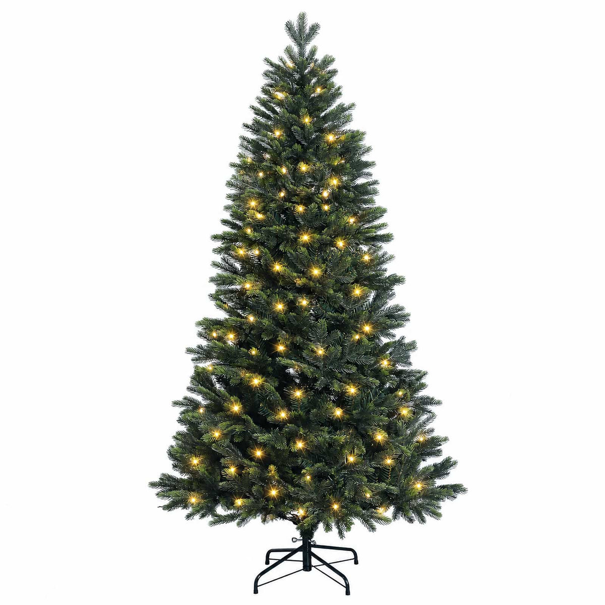Plast Hingad Julgran 150 cm 150 LED-lampor Varmvit PE & PVC