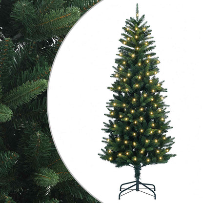 Plast Hingad Julgran 150 cm 150 LED-lampor Varmvit PE och PVC