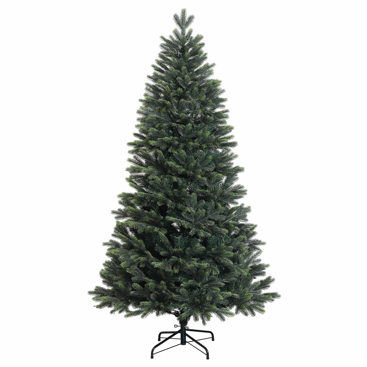 Konstgjord julgran med kulor 120 cm 150 LED-lampor Varmvit