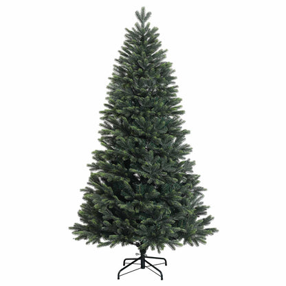 Konstgjord julgran med kulor 120 cm 150 LED-lampor Varmvit