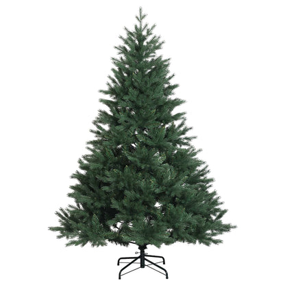 Konstgjord julgran med julkulor 150 cm 150 LED-lampor Varmvit