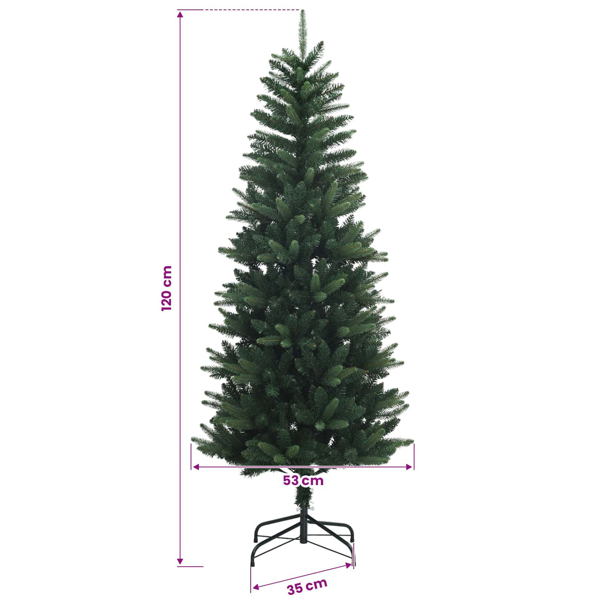 Konstgjord julgran med kulor 120 cm 150 LED-lampor Varmvit