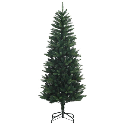 Konstgjord julgran med kulor 150 cm 150 LED-lampor Varmvit