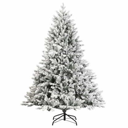 Konstgjord julgran med julkulor 120 cm 150 LED-lampor Varmvit