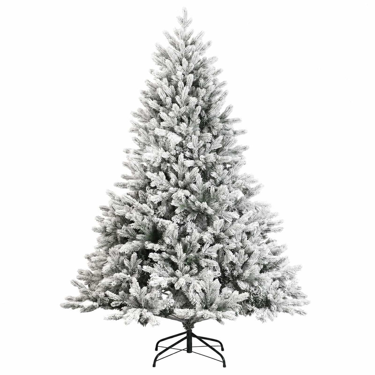 Konstgjord julgran med julkulor 210 cm 300 LED-lampor Varmvit