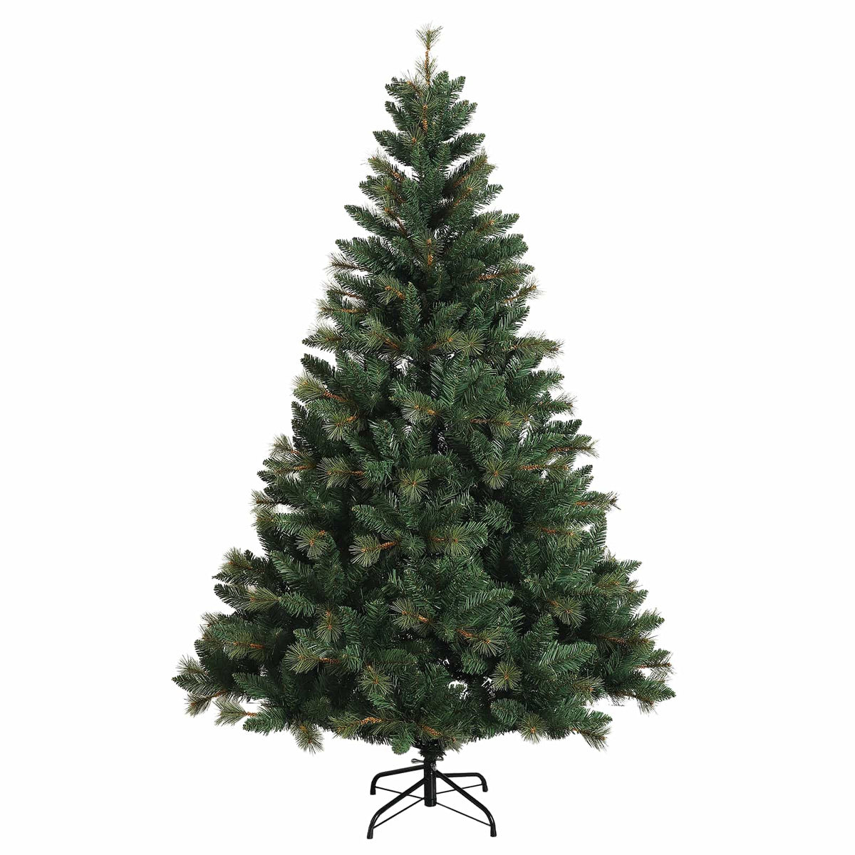 Konstgjord julgran med kulor 240 cm 300 LED-lampor Varmvit