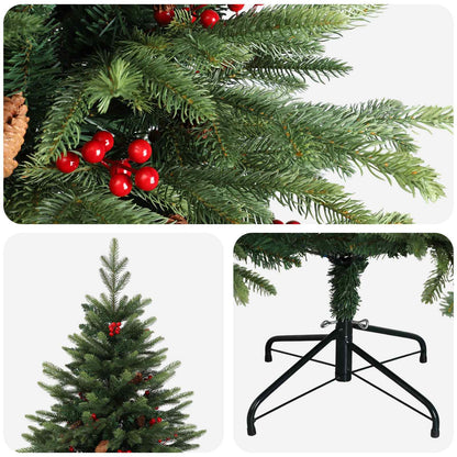 Plast Hingad Julgran 180 cm PVC och metall Grön