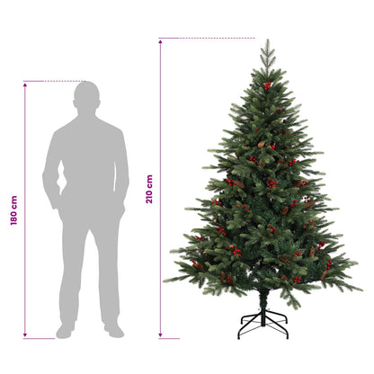 Plast Hingad Julgran 210 cm PVC och metall Grön