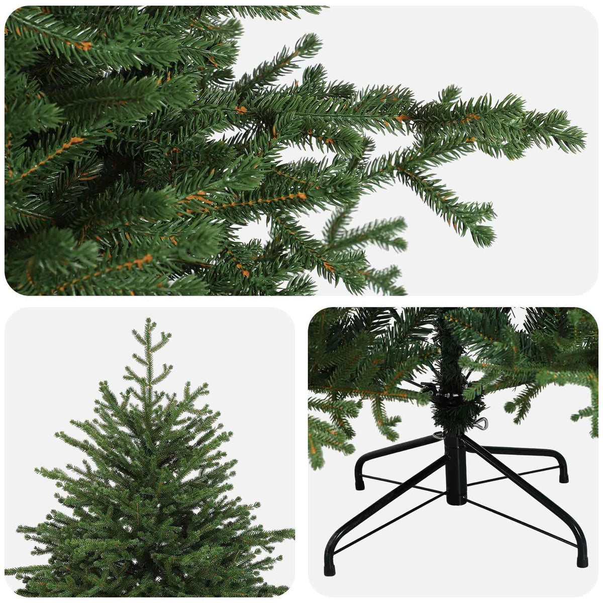 Plast Hingad Julgran 120 cm PVC och metall Grön