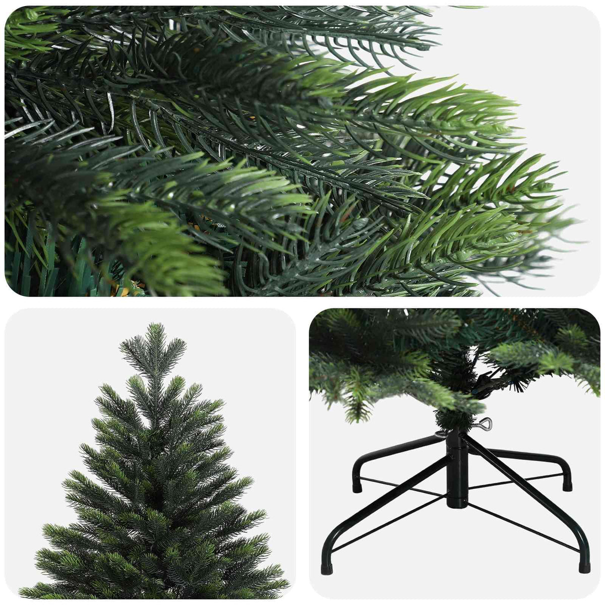 Plast Hingad Julgran 180 cm PVC och metall Grön