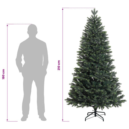Plast Hingad Julgran 210 cm PVC och metall Grön