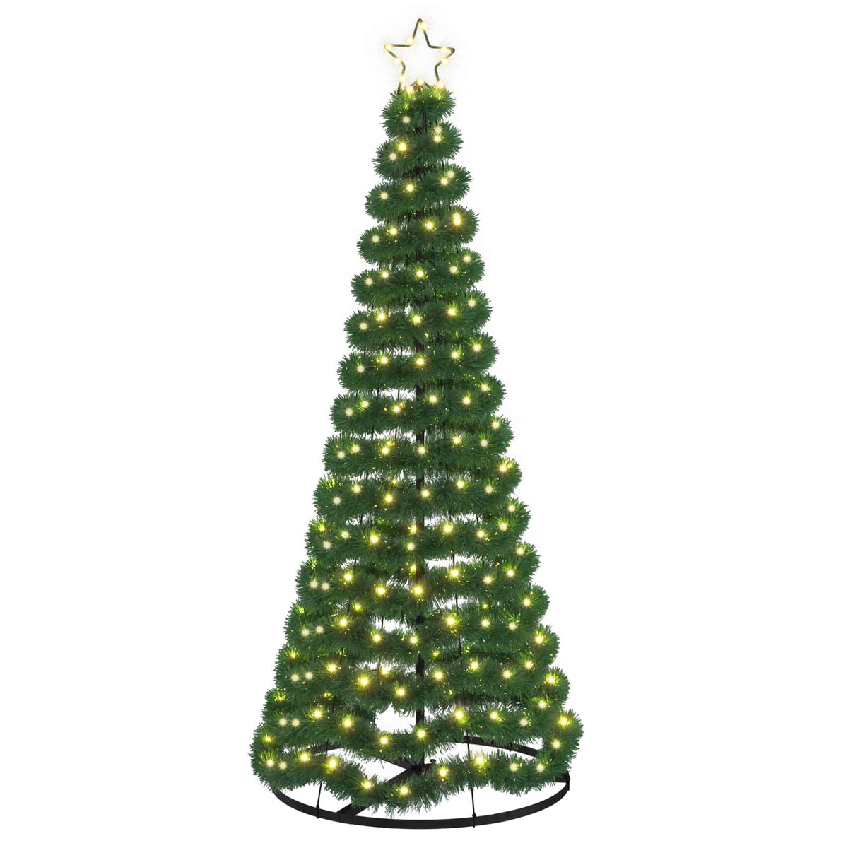 Glittrig LED-julgran med fot EKENAS 180 cm 220 LED-lampor