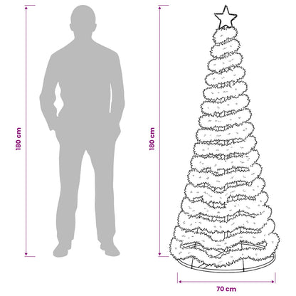 Glittrig LED-julgran med fot EKENAS 180 cm 220 LED-lampor