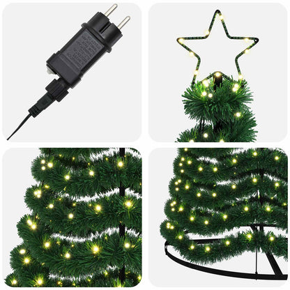Glittrig LED-julgran med fot EKENAS 250 cm 370 LED-lampor
