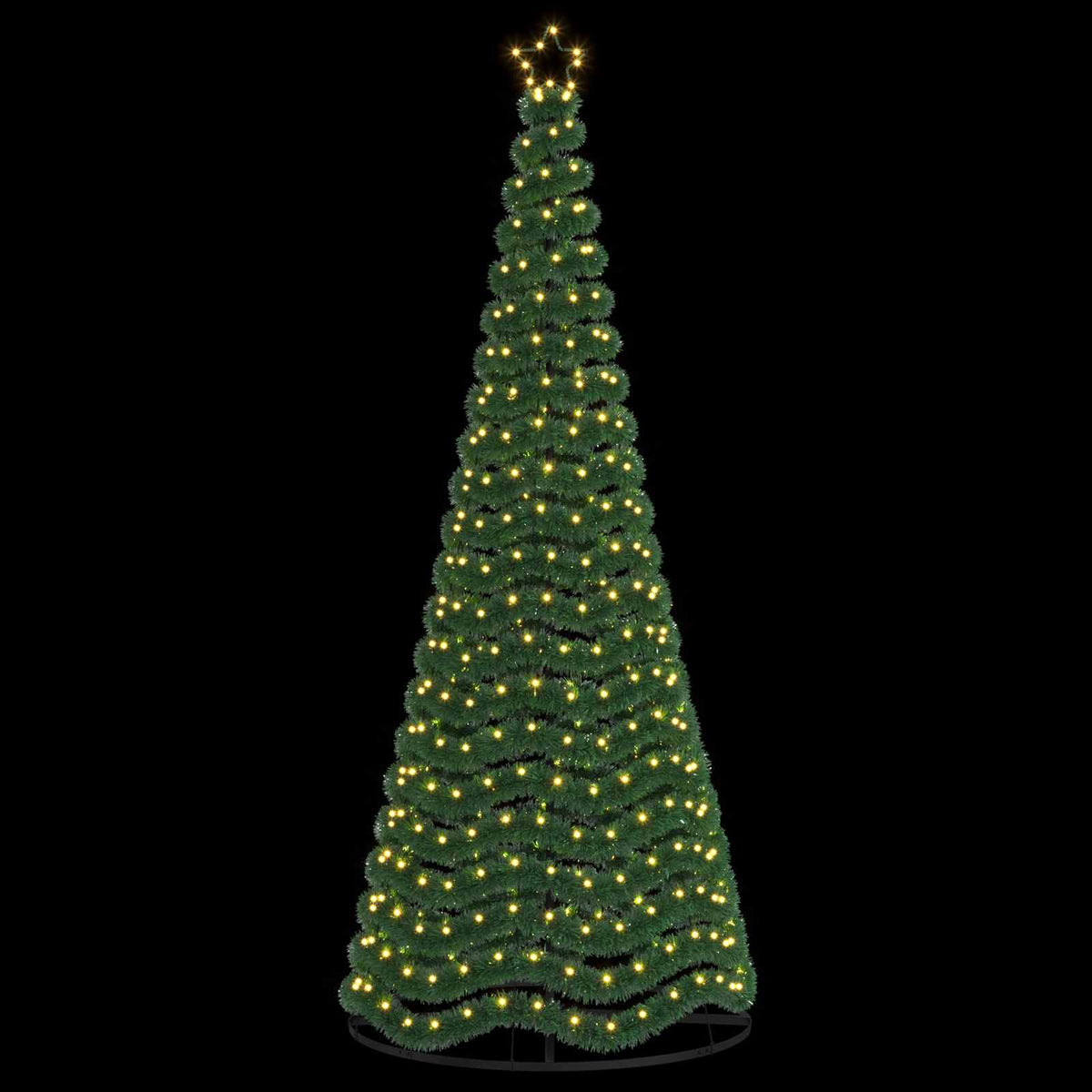 Glittrig LED-julgran med fot EKENAS 250 cm 370 LED-lampor