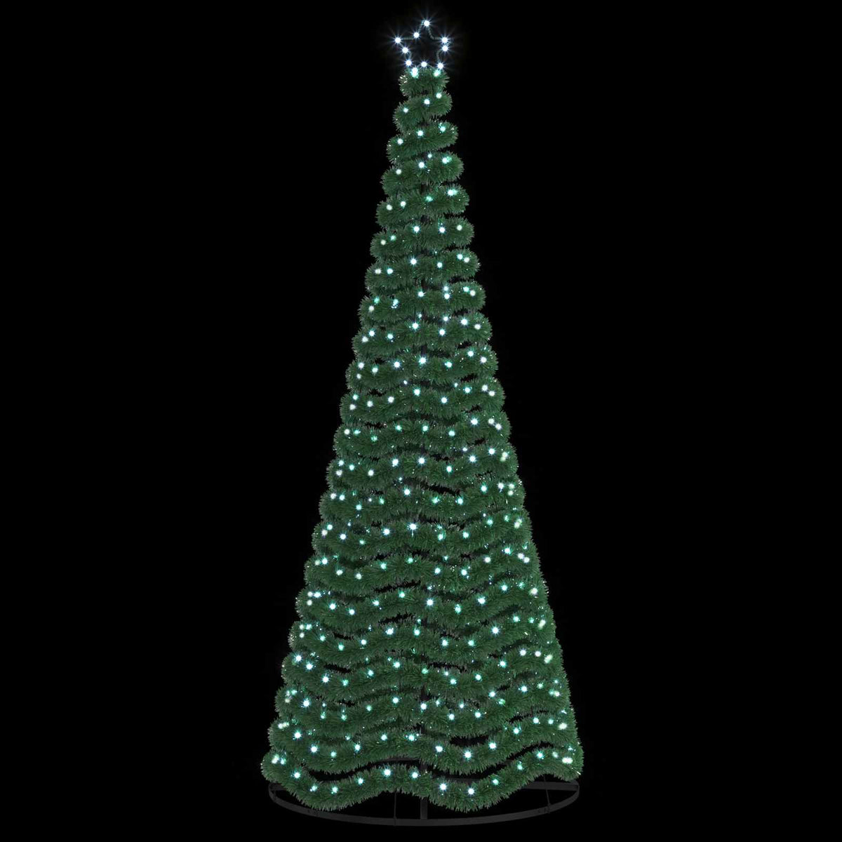 Glittrig LED-julgran med fot EKENAS 250 cm 370 LED-lampor